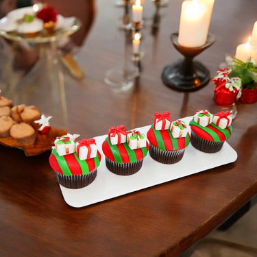 Christmas-themed cupcake